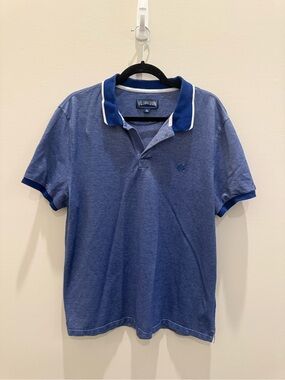 Vilebrequin Men's Heather Blue Polo with Contrast Trim